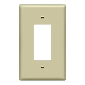 1-Gang Oversized Decorator Rocker Wall Plate Ivory