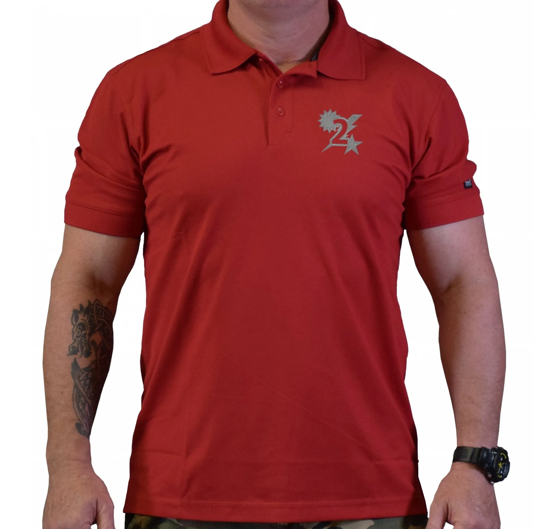 2D Batt Star Sun Bolt Polo