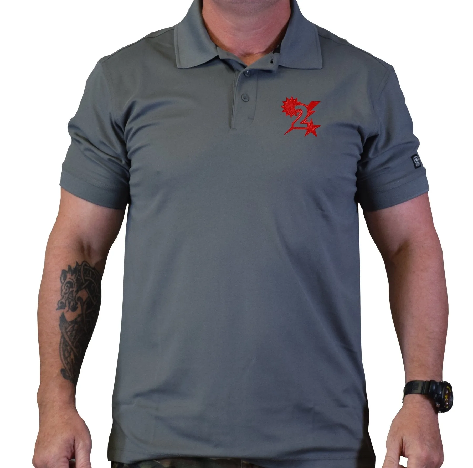 2D Batt Star Sun Bolt Polo