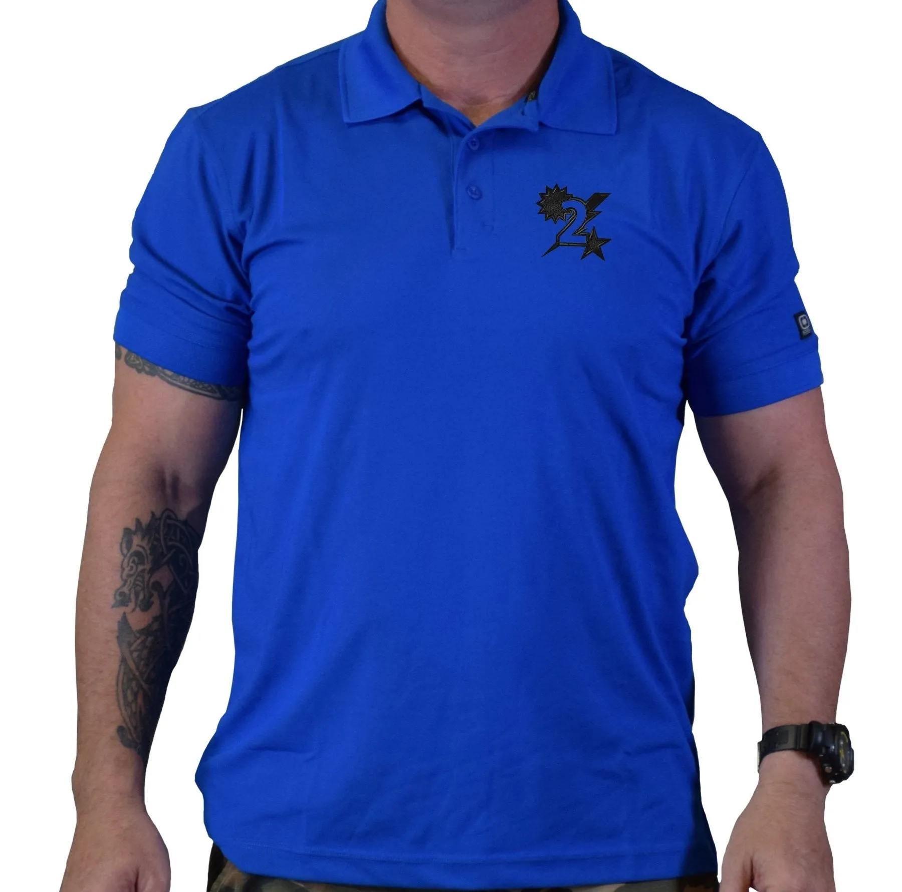 2D Batt Star Sun Bolt Polo