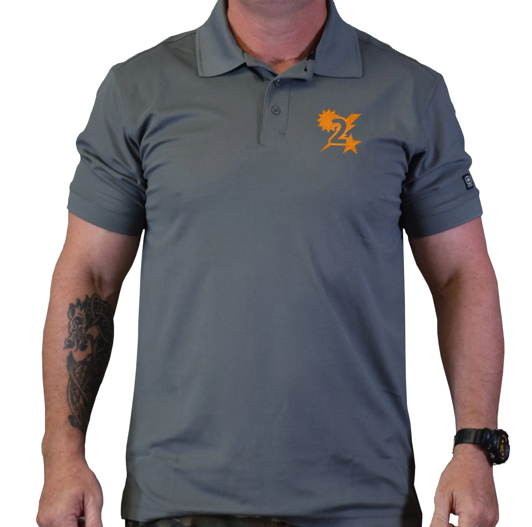 2D Batt Star Sun Bolt Polo
