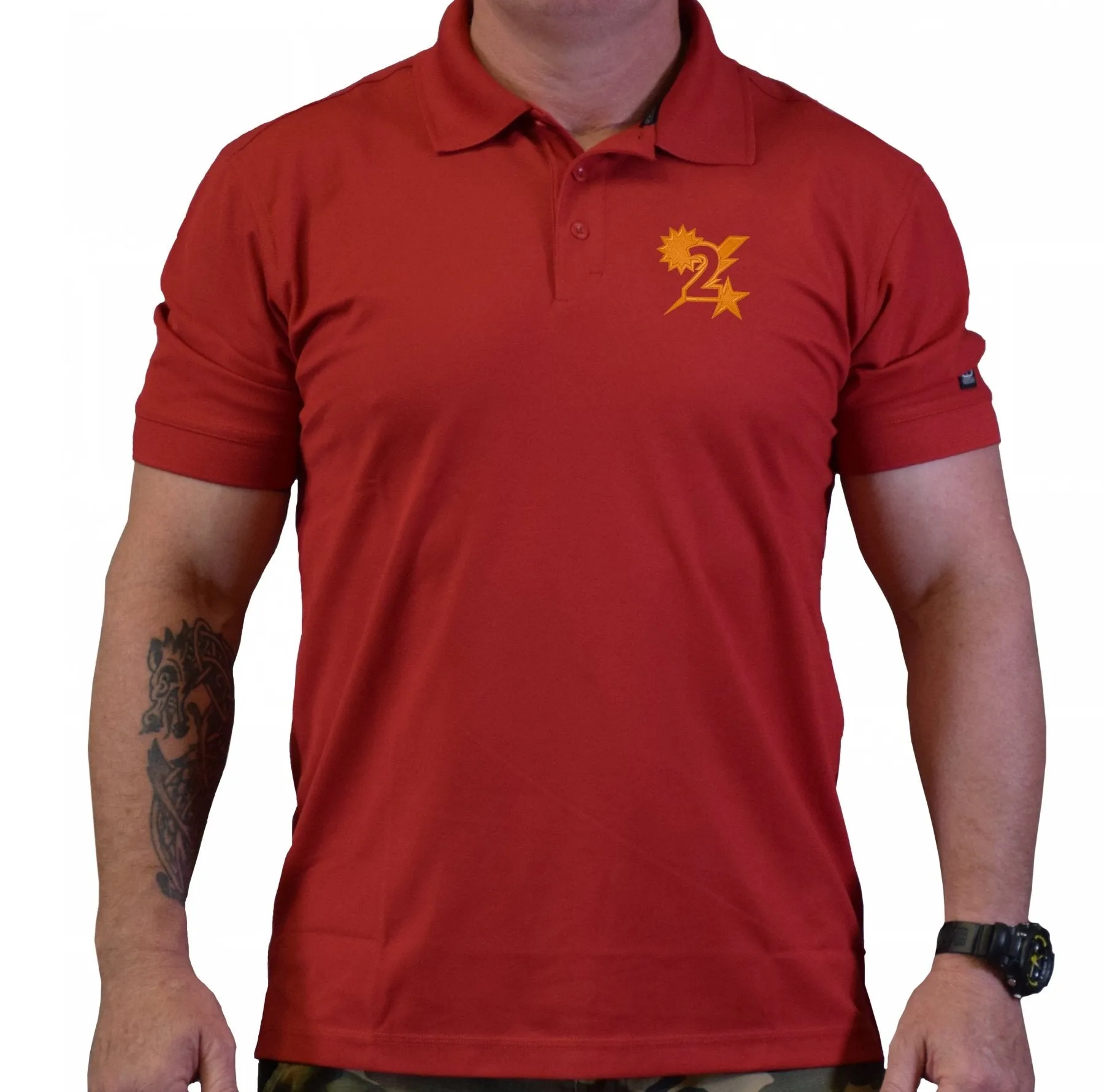 2D Batt Star Sun Bolt Polo