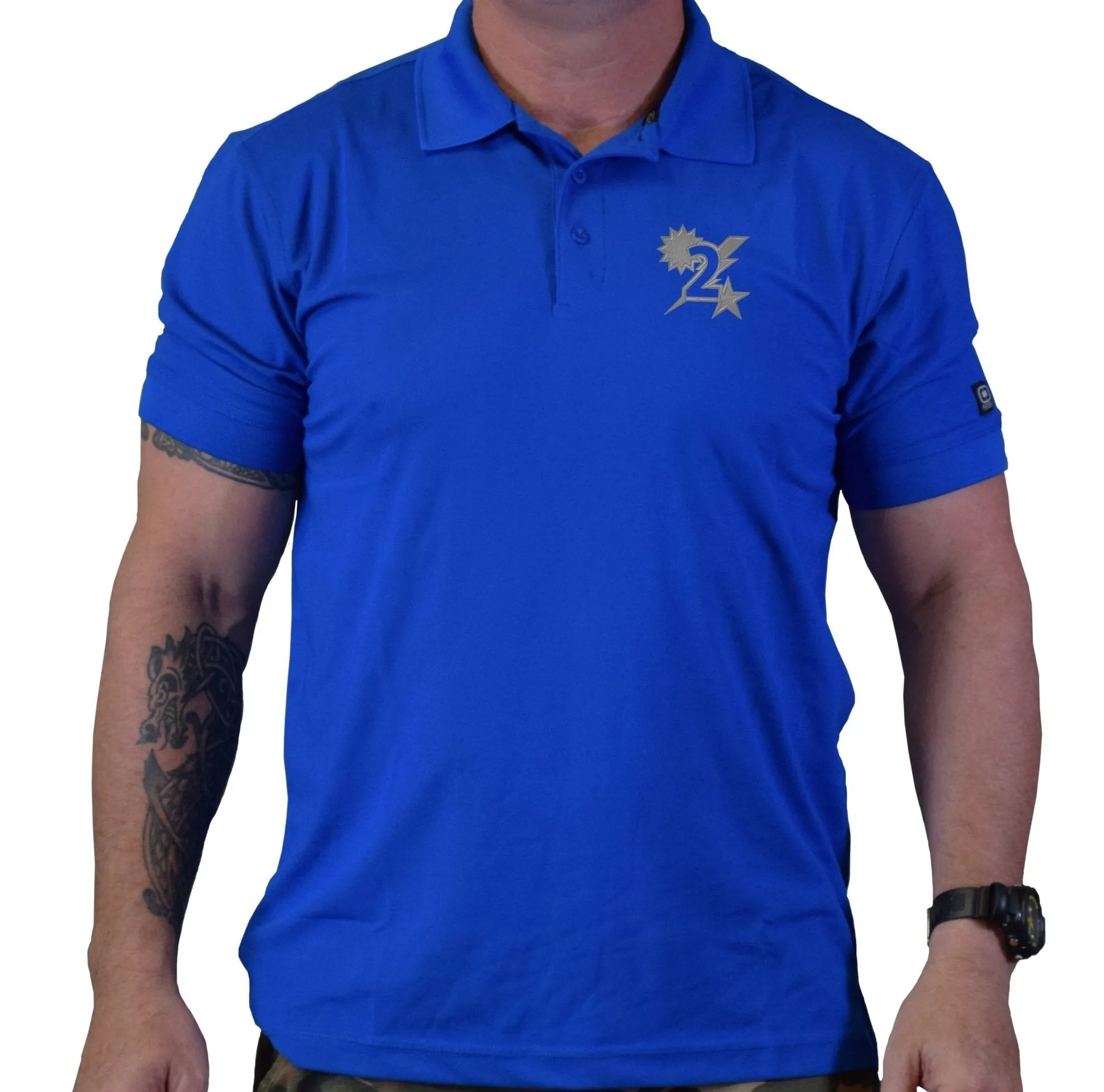 2D Batt Star Sun Bolt Polo