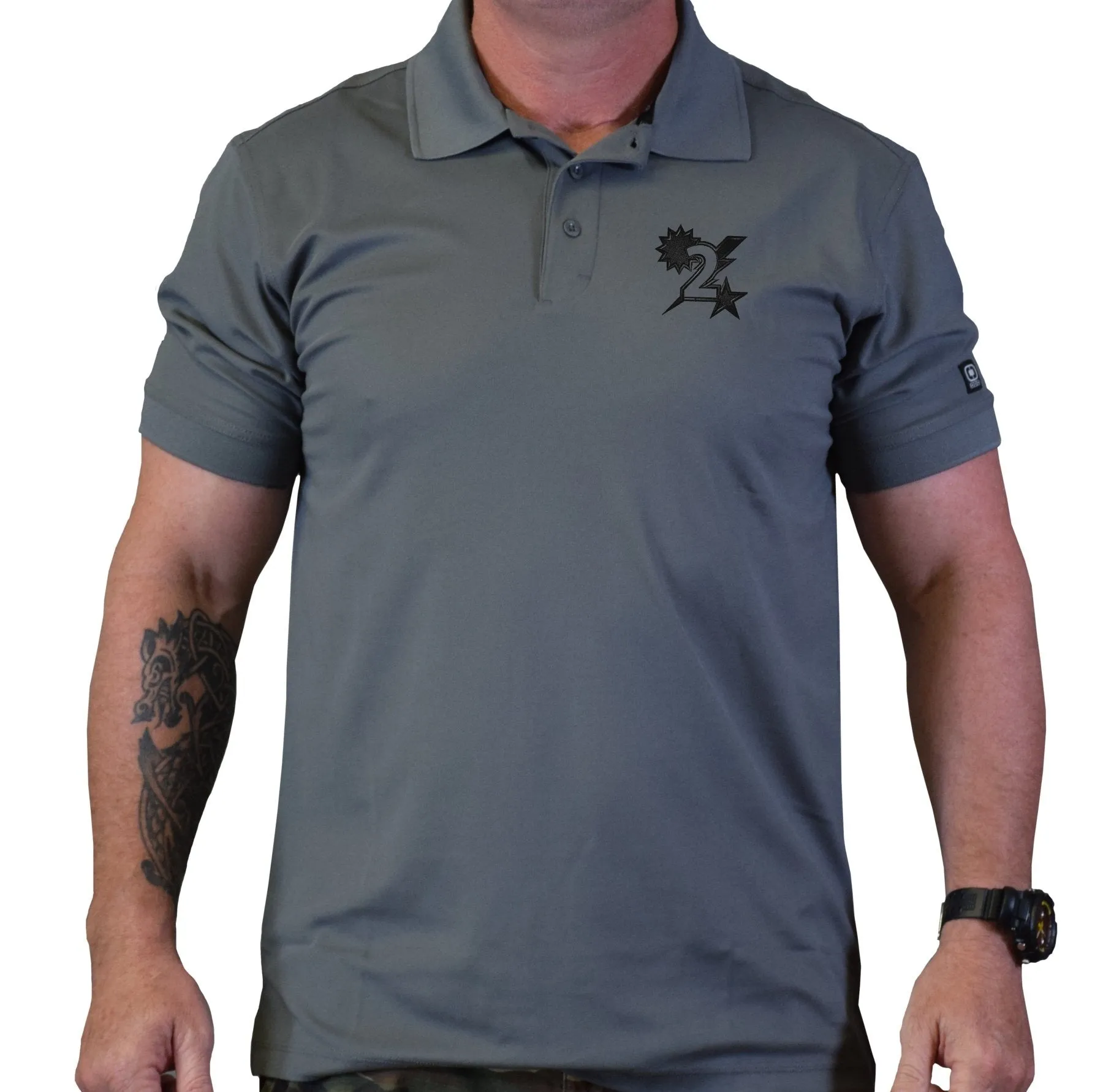 2D Batt Star Sun Bolt Polo