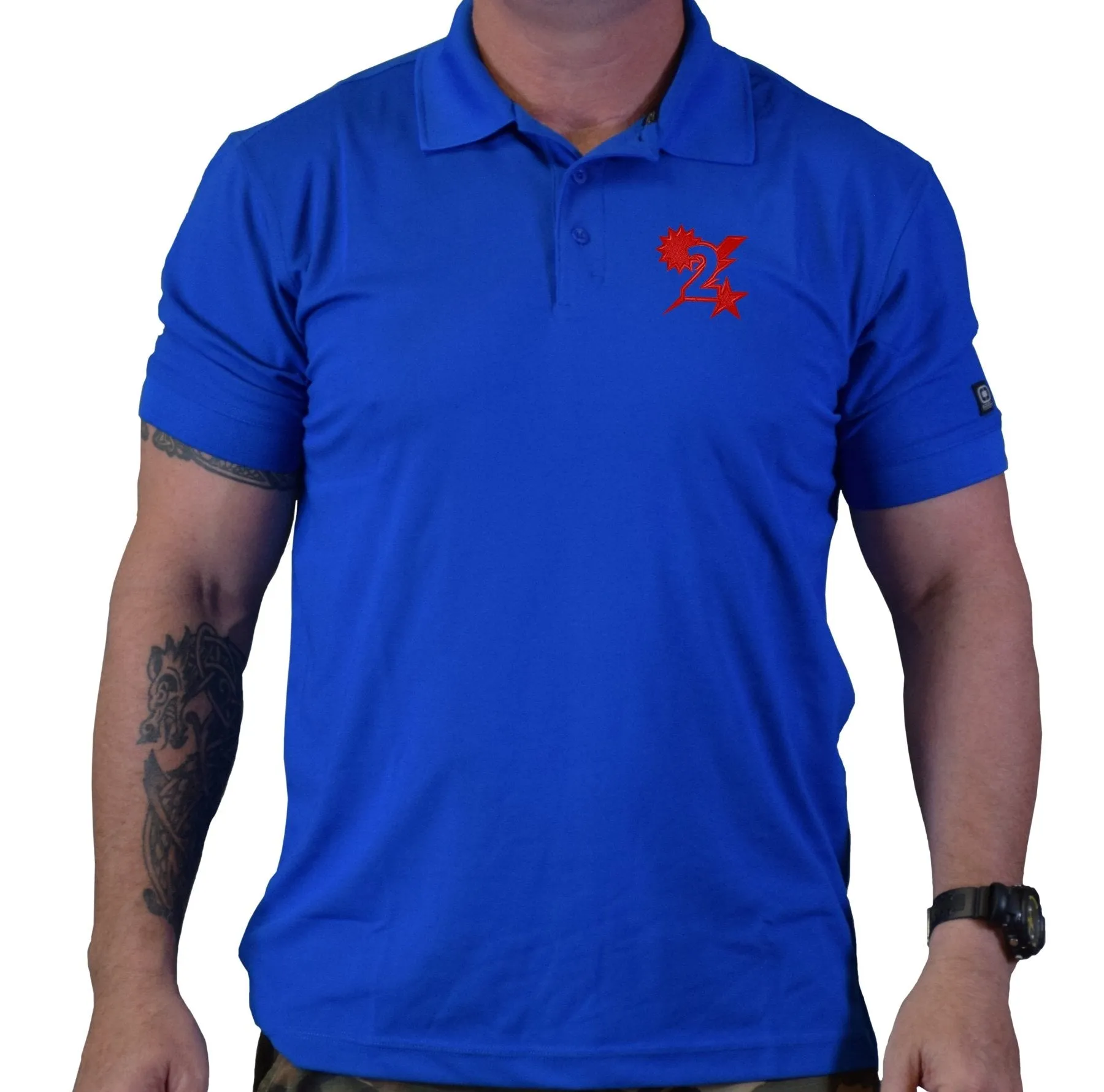 2D Batt Star Sun Bolt Polo