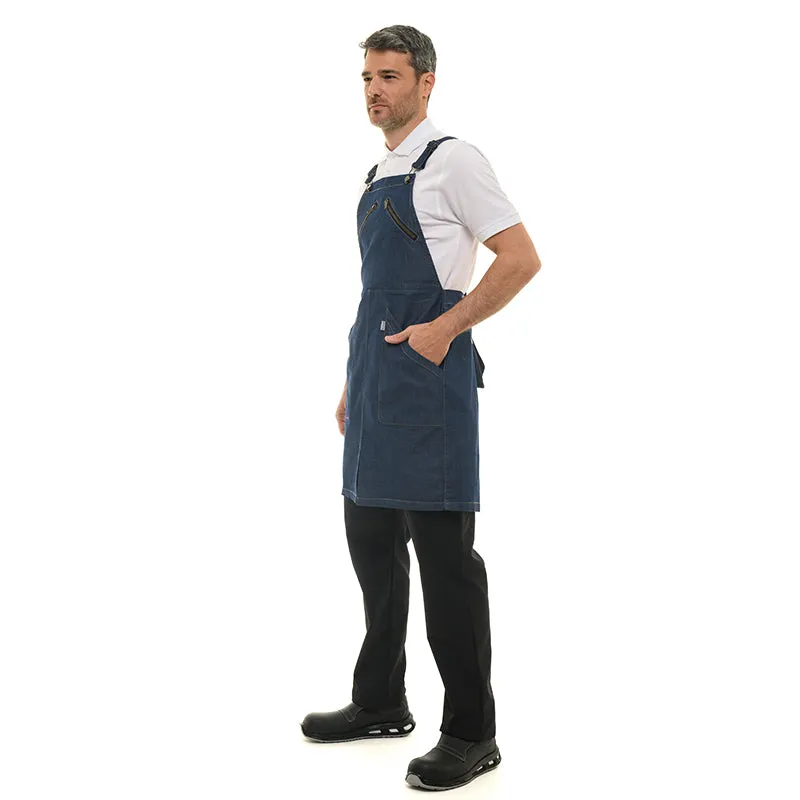 406 Denim Bib Kitchen Apron - LAFONT