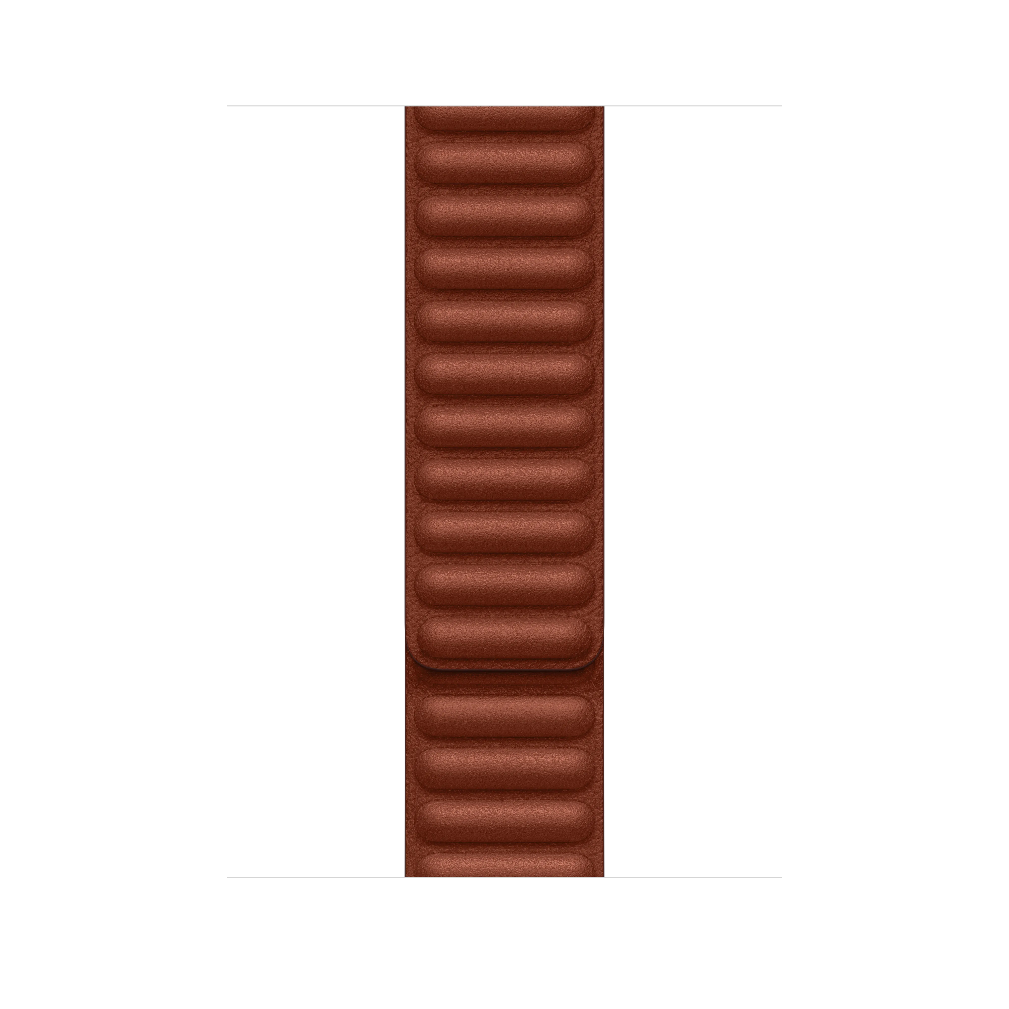 Medium/Large 45mm Umber Brown Genuine Leather Link Strap