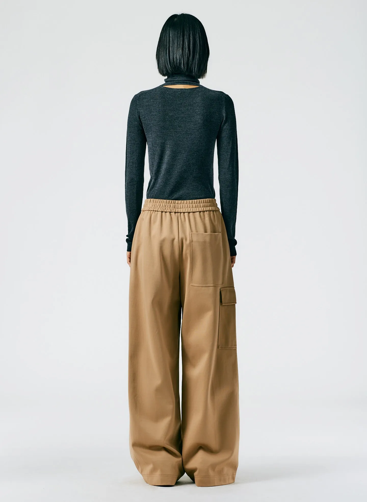Active Knit Wide Leg Pull On Pant