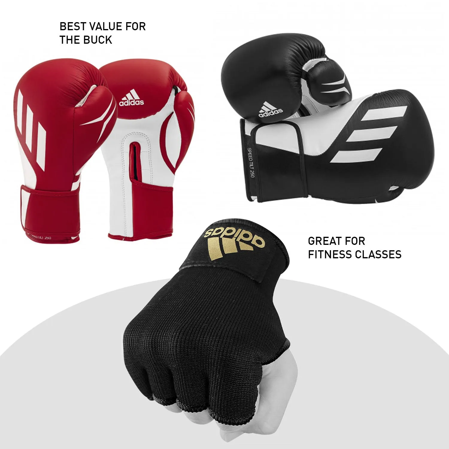 adidas Speed Tilt 250 with Inner Boxing Gloves - Bundle Deal