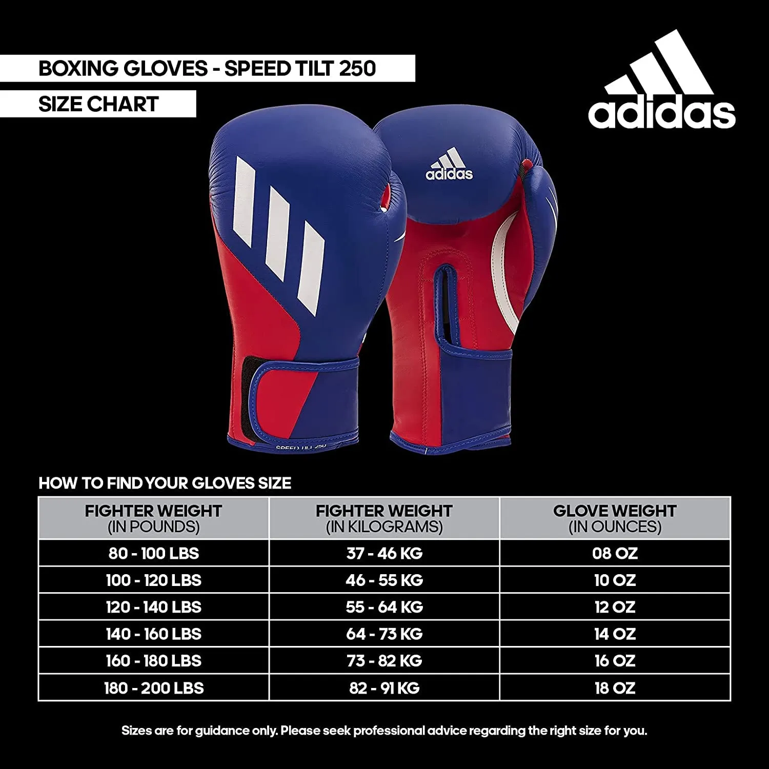 adidas Speed Tilt 250 with Inner Boxing Gloves - Bundle Deal