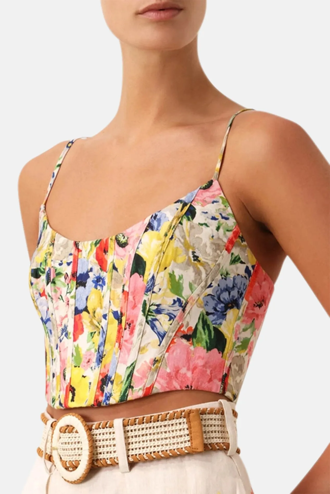 Alight Corset Top Ivory Floral