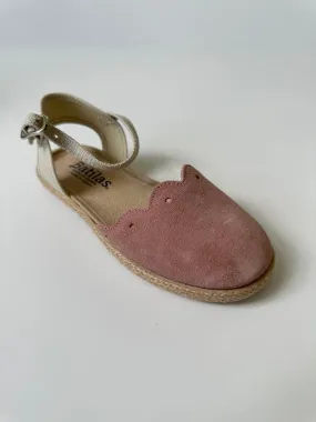 Antique rose suede alpargata