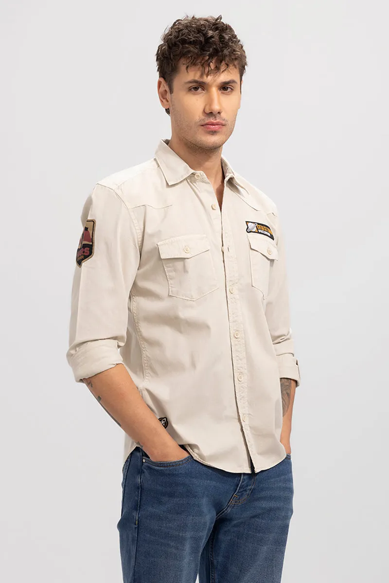 Aplique Cargo Khaki Shirt