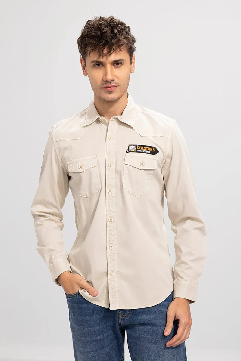 Aplique Cargo Khaki Shirt