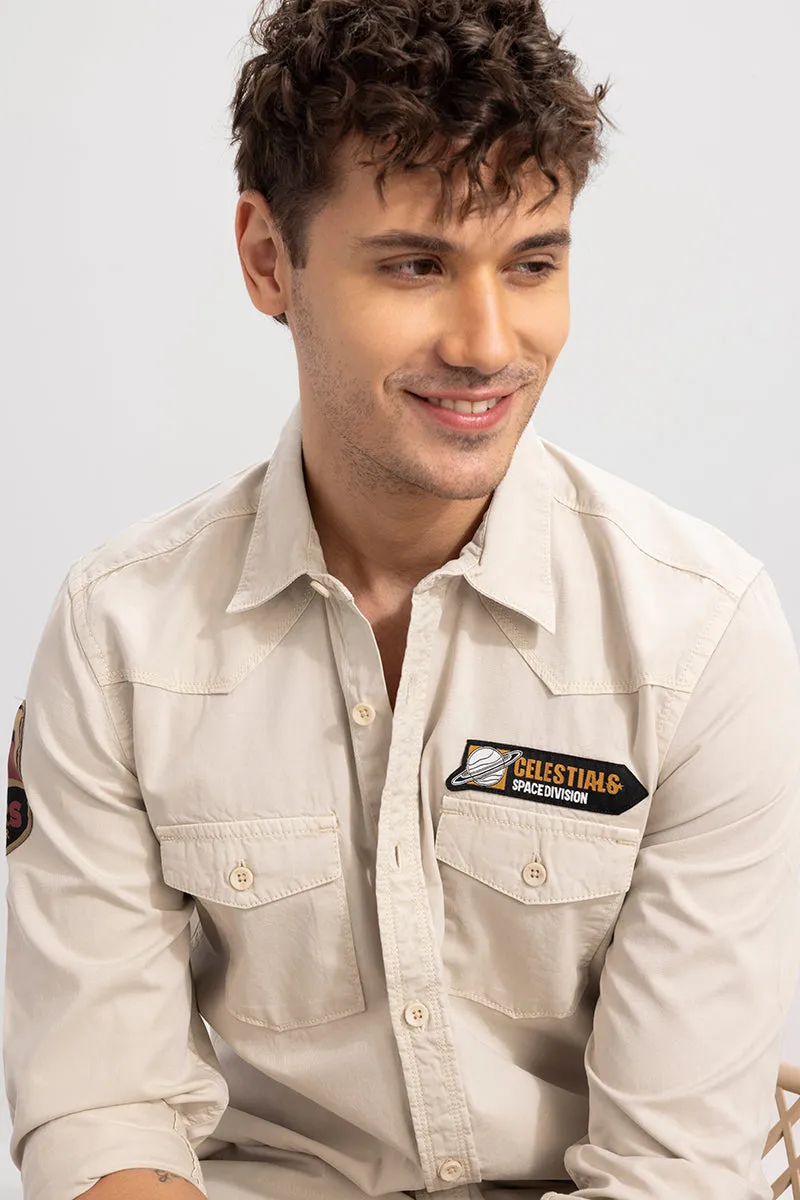 Aplique Cargo Khaki Shirt