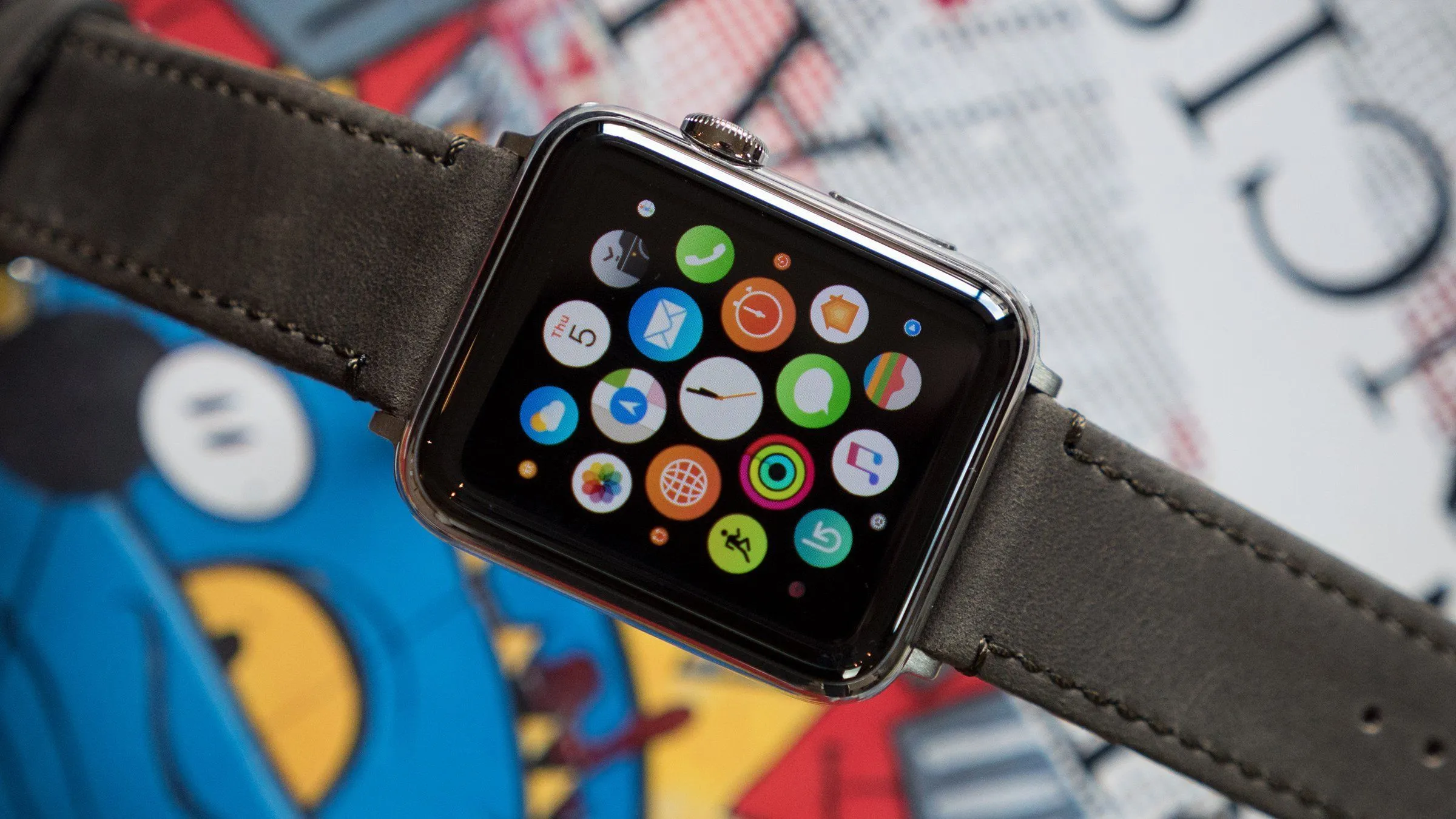 Apple Espresso Leather Stitching Watch Band