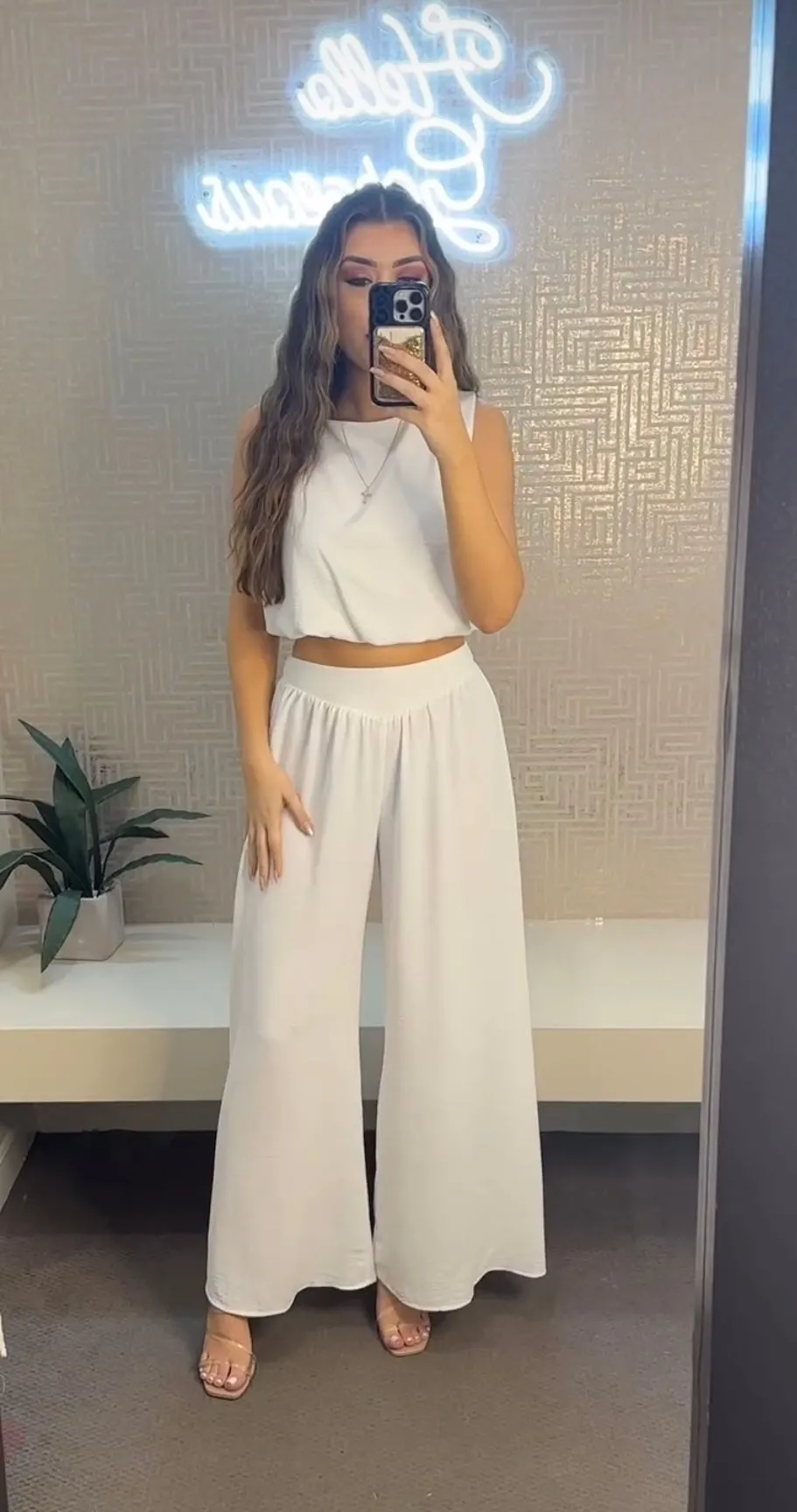 Arabelle Crepe Bubble Crop Top-Made in USA
