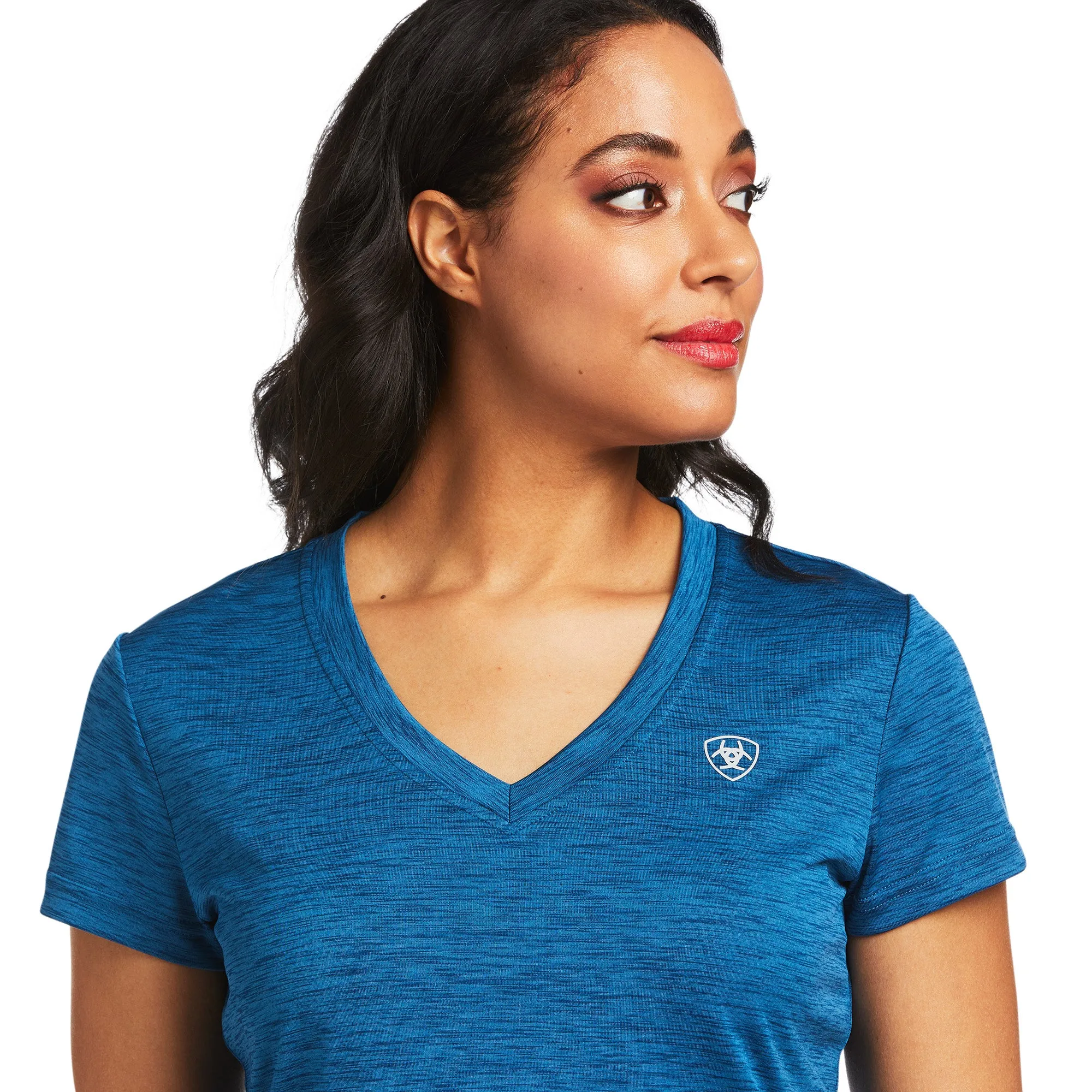 Ariat Ladies Laguna Short Sleeve Baselayer Blue Opal Shirt 10039401