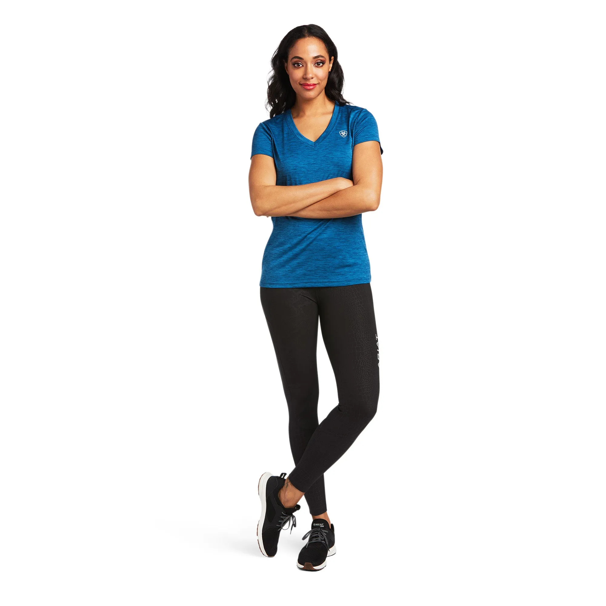 Ariat Ladies Laguna Short Sleeve Baselayer Blue Opal Shirt 10039401