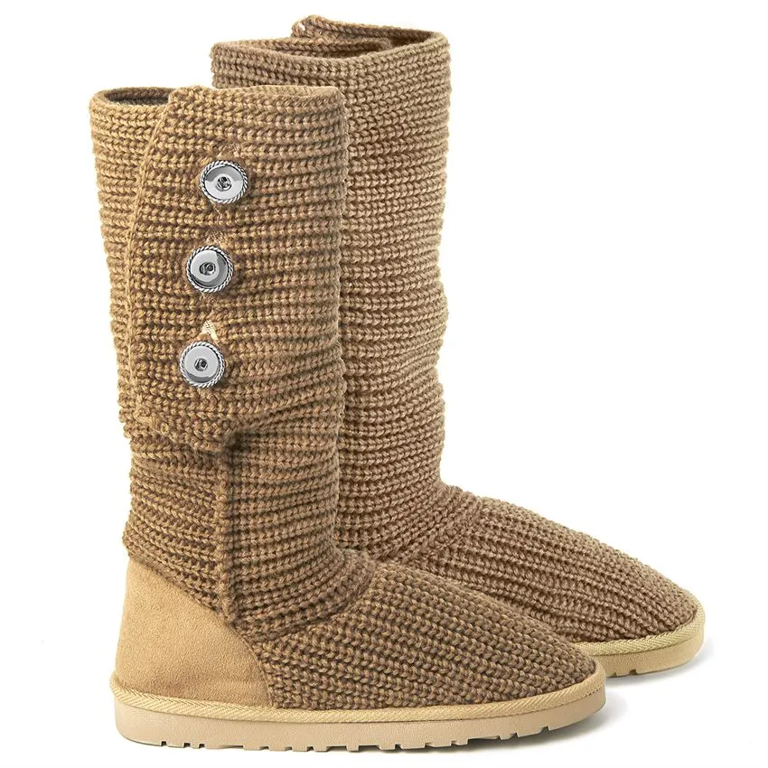Aspen Sweater Boots - Cognac - Final Sale