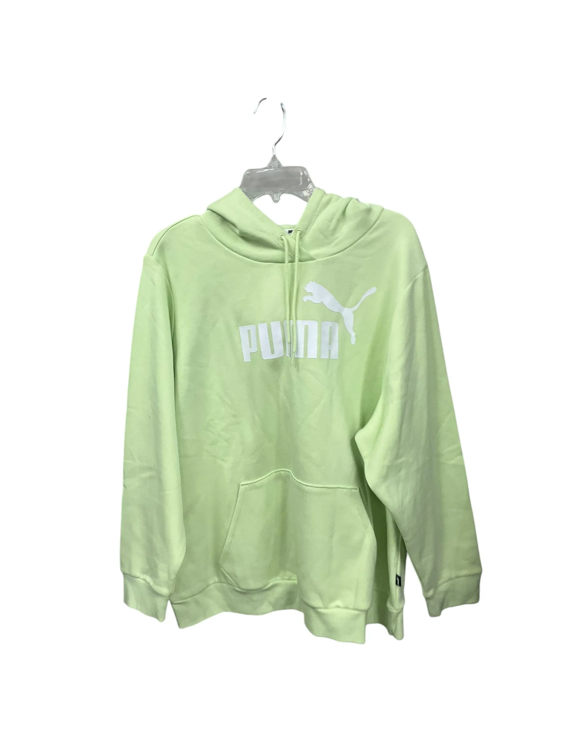 Athletic Sweatshirt Hoodie By Puma In Green, Size: 3x