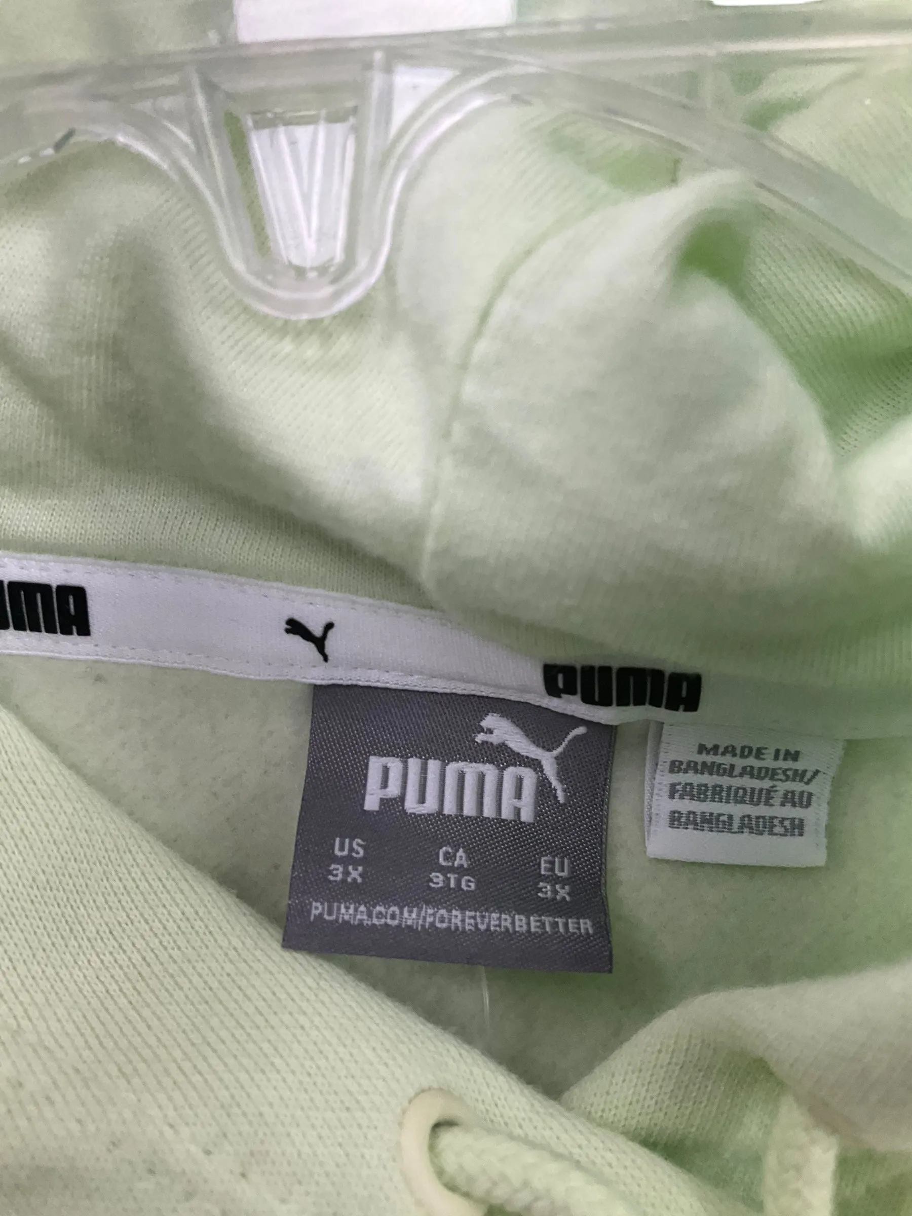 Athletic Sweatshirt Hoodie By Puma In Green, Size: 3x