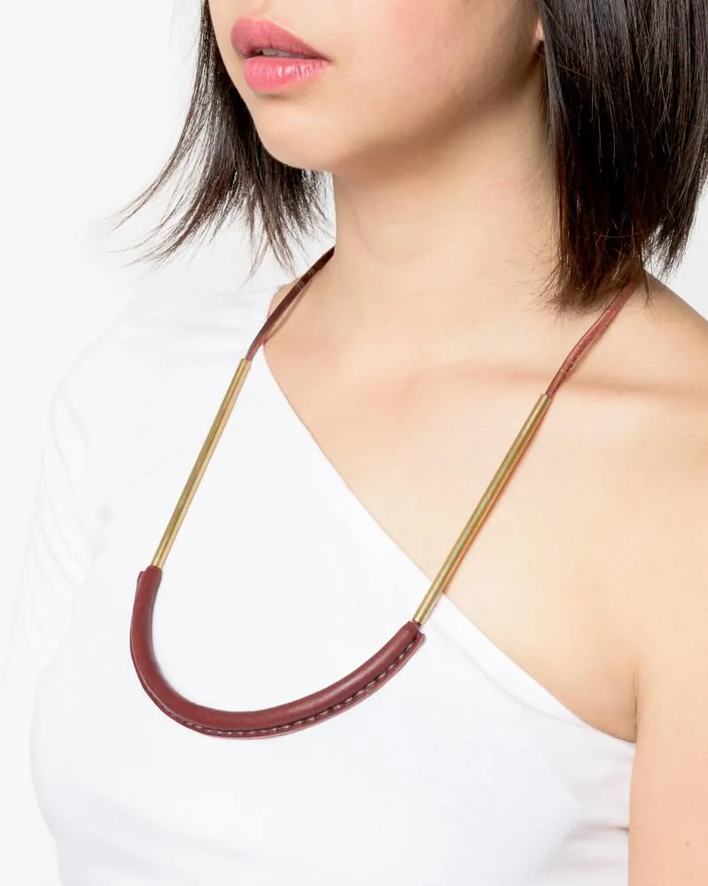 Bare Circuit Necklace in Oxblood