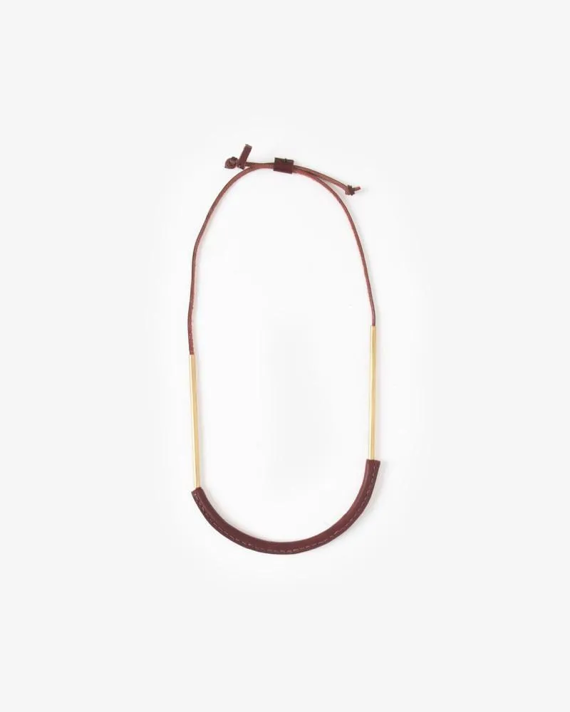 Bare Circuit Necklace in Oxblood