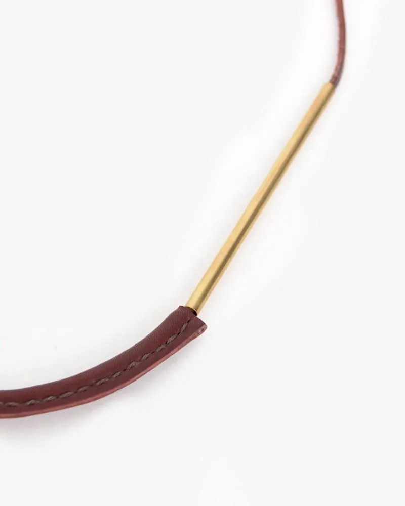 Bare Circuit Necklace in Oxblood