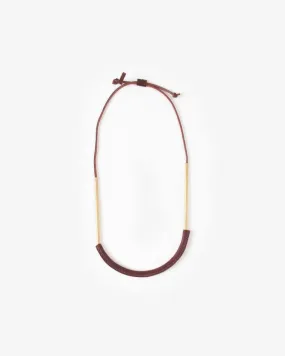 Bare Circuit Necklace in Oxblood