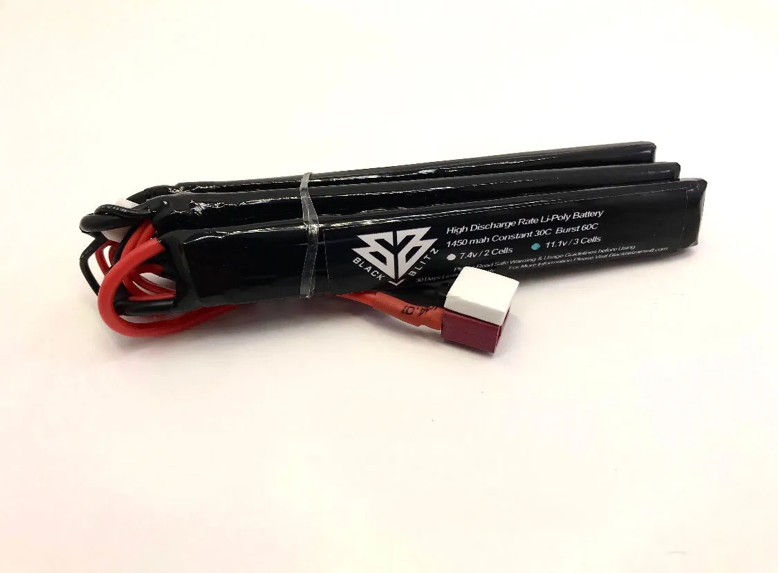 BCA 11.1v 1450mAh 30-60C High Performance LiPo Battery (Triple Stick)