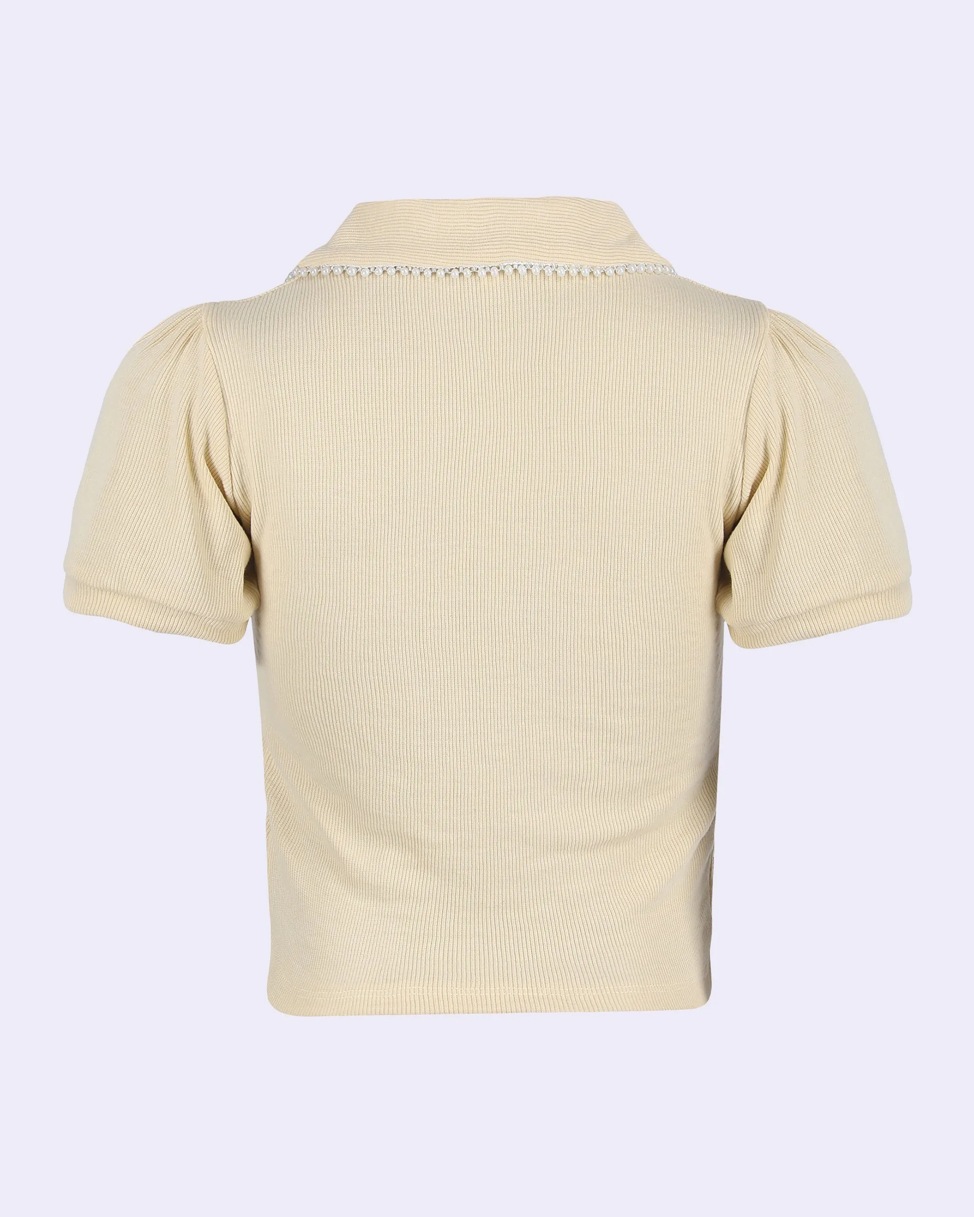 BEADED COLLARED TOP