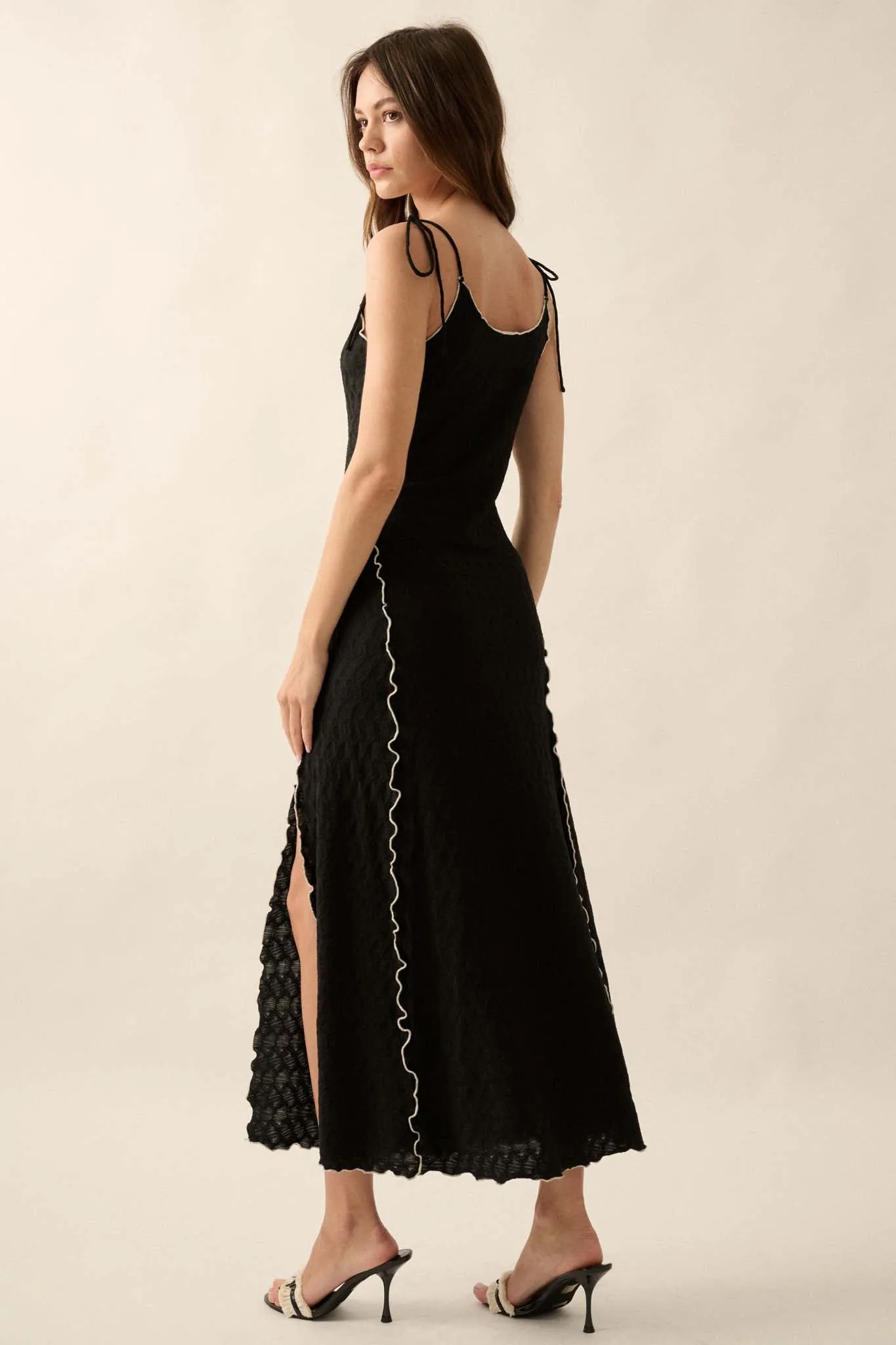 Beautiful Feeling Textured Knit Cami Maxi Dress
