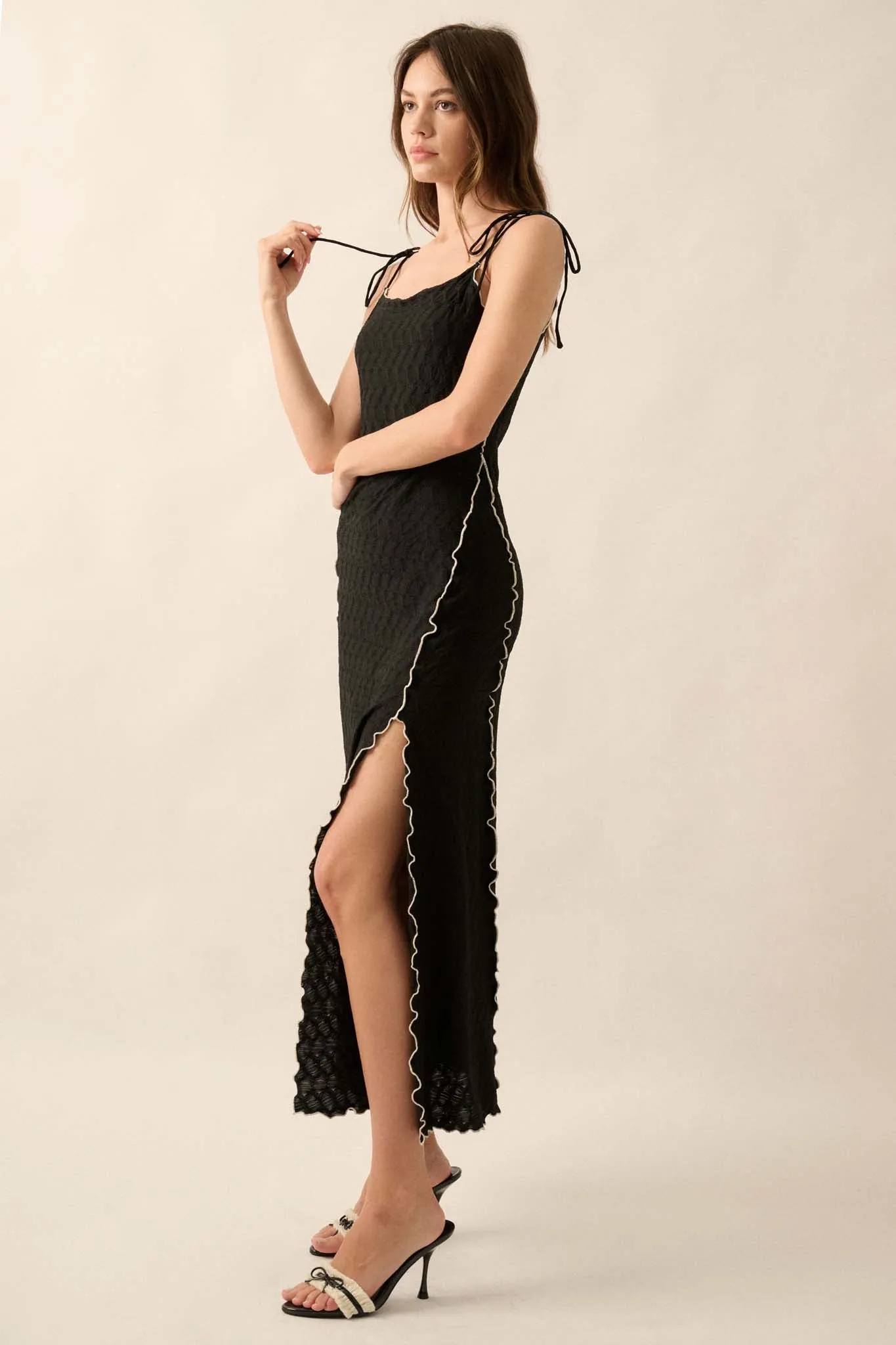 Beautiful Feeling Textured Knit Cami Maxi Dress