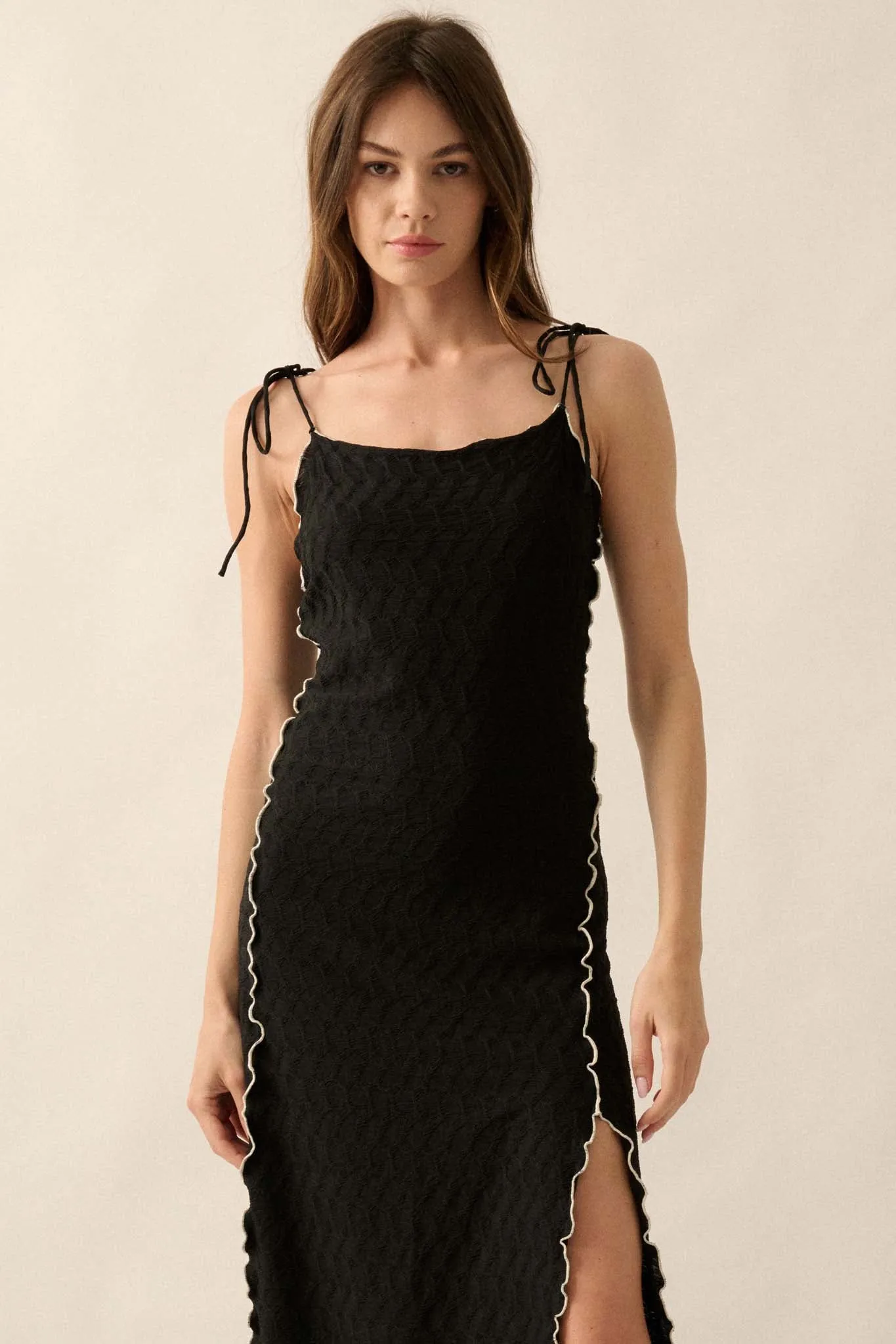 Beautiful Feeling Textured Knit Cami Maxi Dress