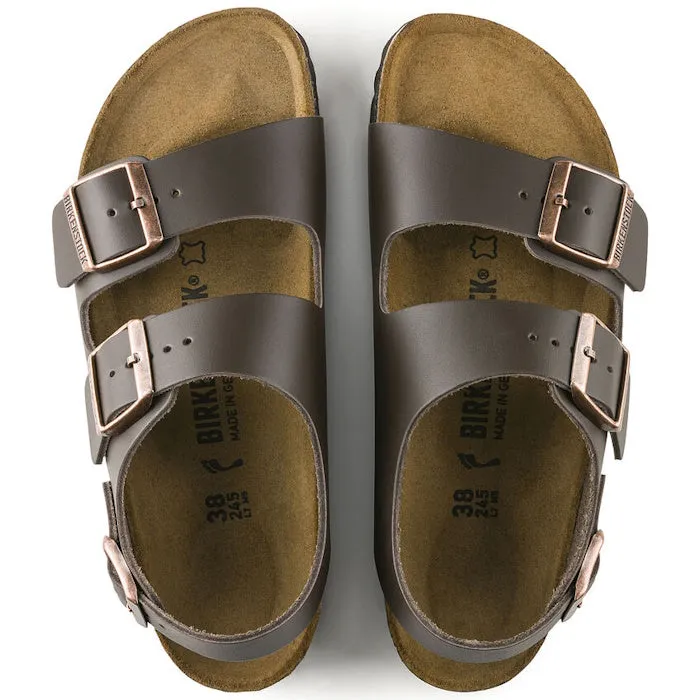 Birkenstock Milano Smooth Leather Dark Brown Regular Width