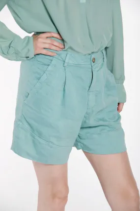Birkin bermuda chino donna in misto lino con pinces curvy