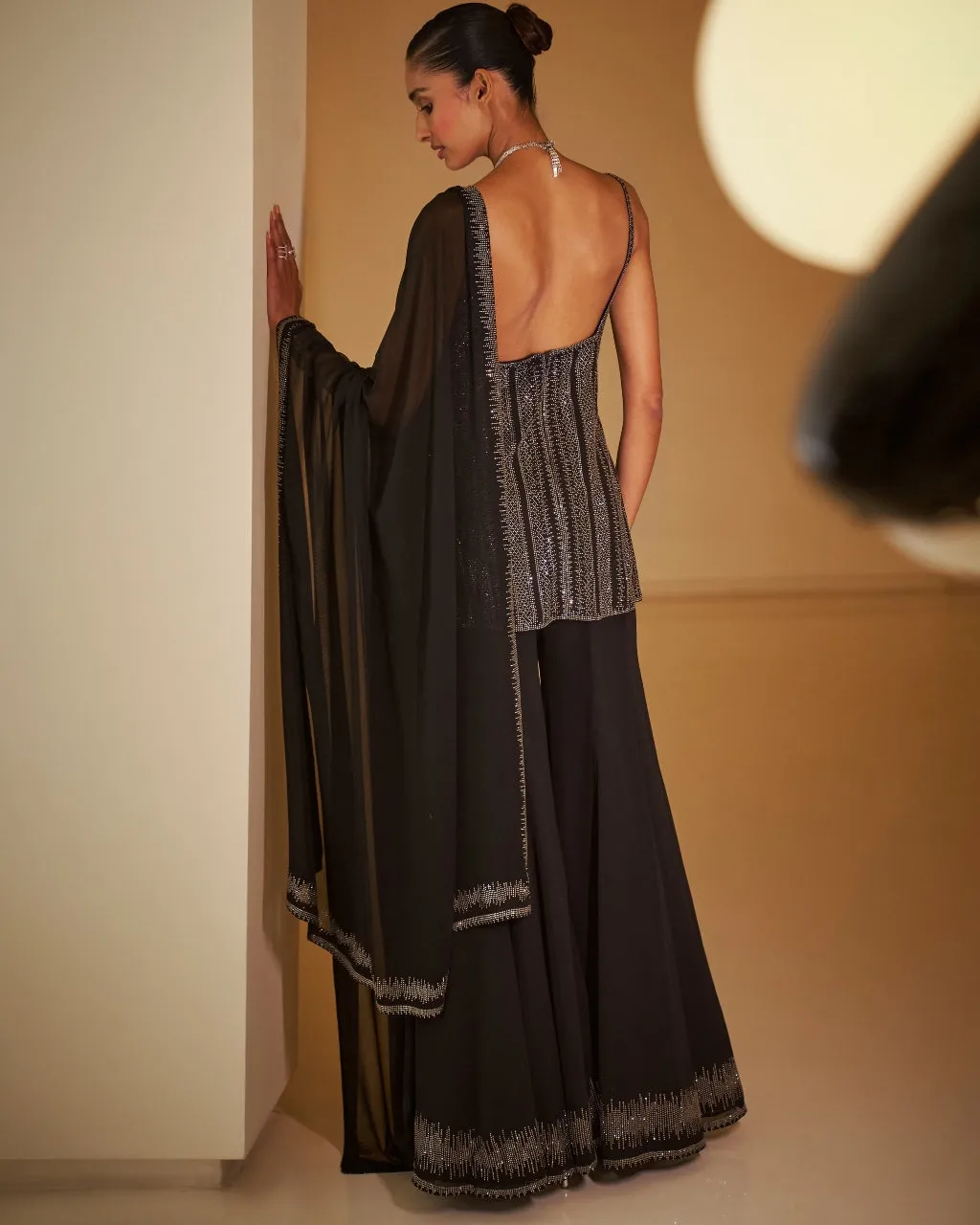 Black Crystal Sharara Set