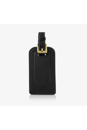 Black Leather Luggage Tag