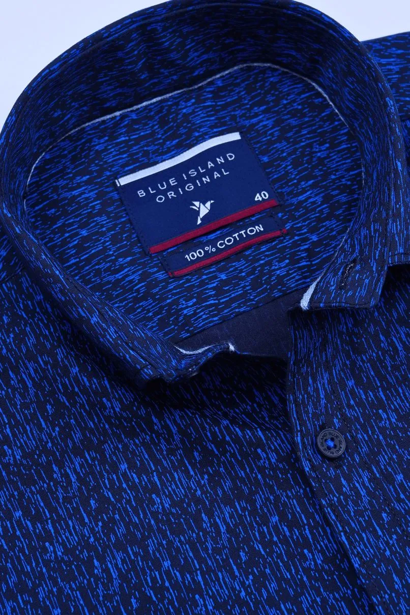 Blue Drizzle Print -Full-Stain Proof