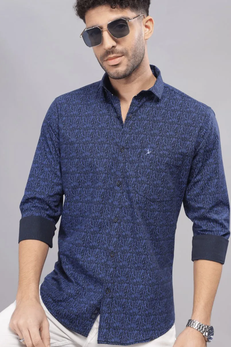 Blue Drizzle Print -Full-Stain Proof