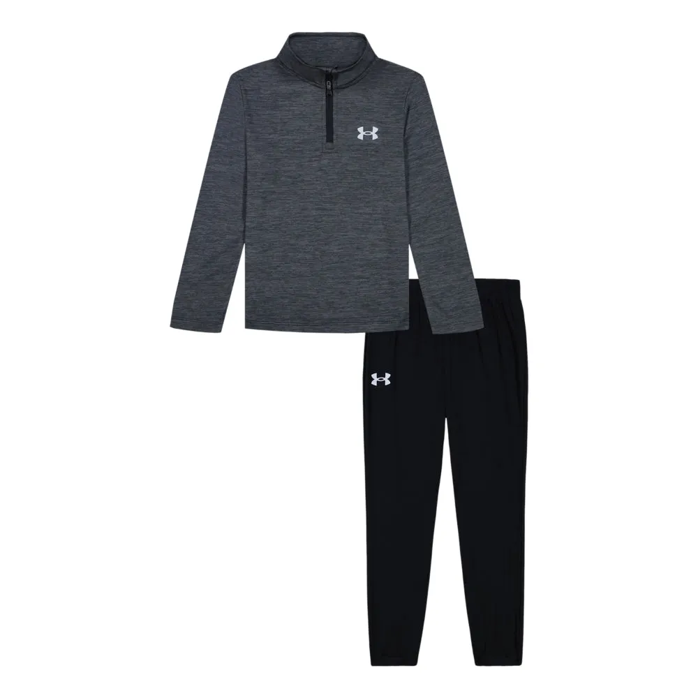 Boys' Under Armour Kids Tech Wordmark 1/4 Zip Set