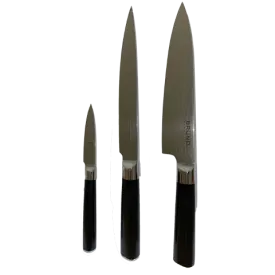 Bruno Barontini Damascus Steel - 3 Piece Set - 8 inch Chefs, 8 inch  Slicing Knife, 3 inch Paring