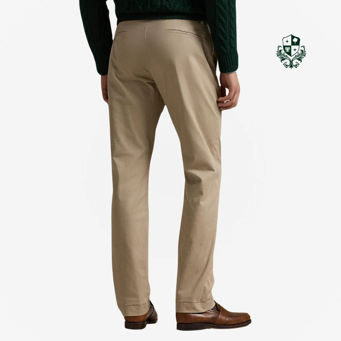 Calça Tradicional Chino com Bolço Faca Sarja