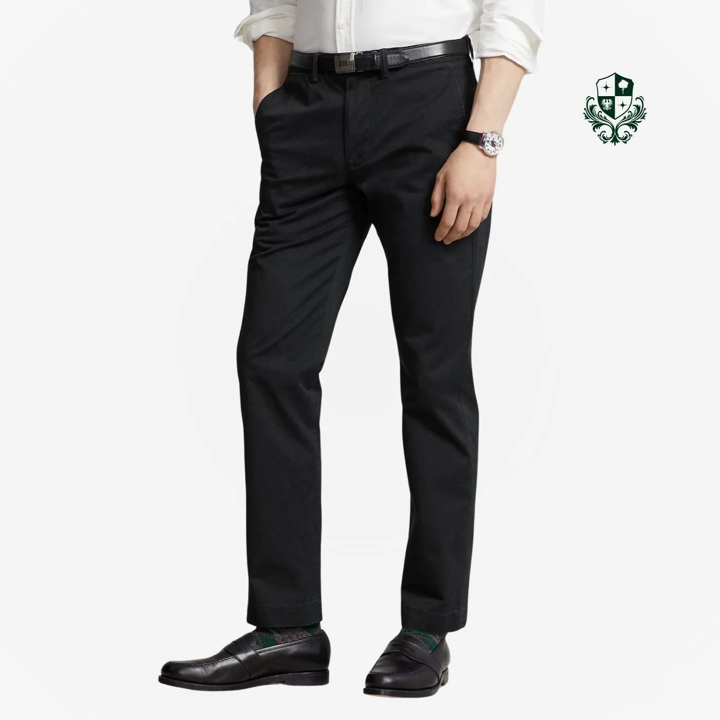 Calça Tradicional Chino com Bolço Faca Sarja