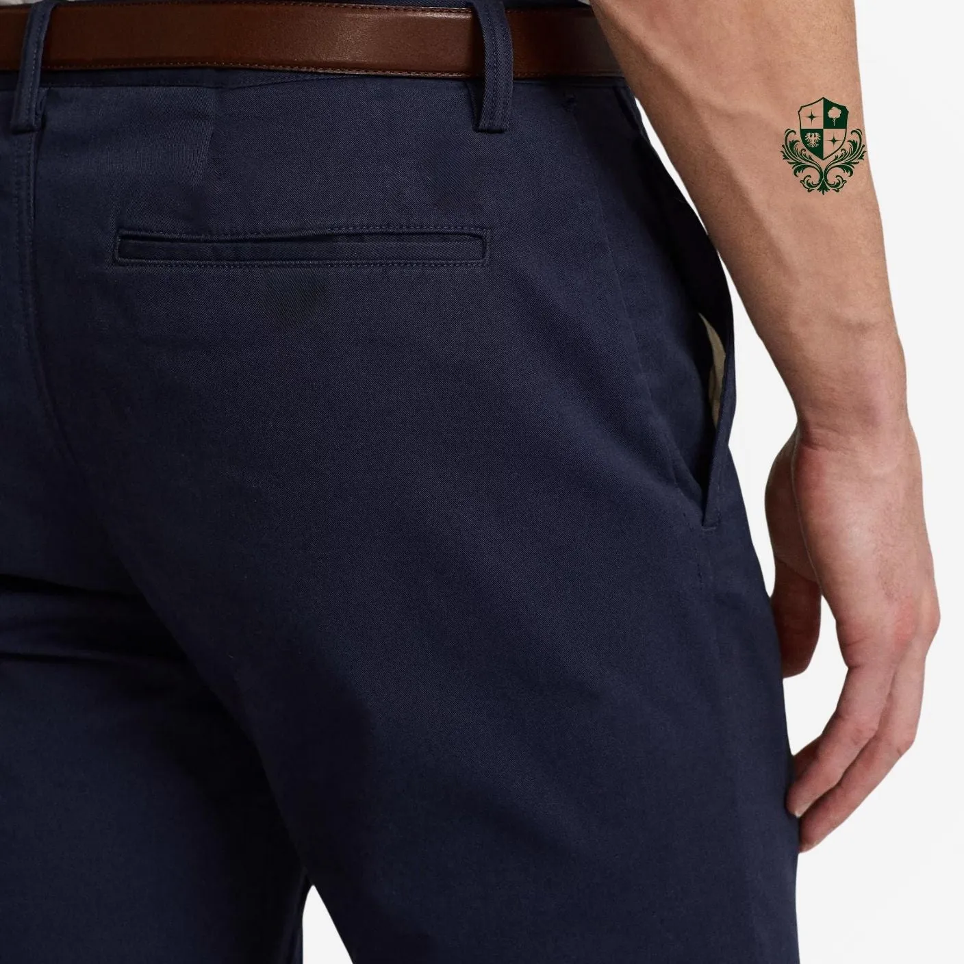Calça Tradicional Chino com Bolço Faca Sarja