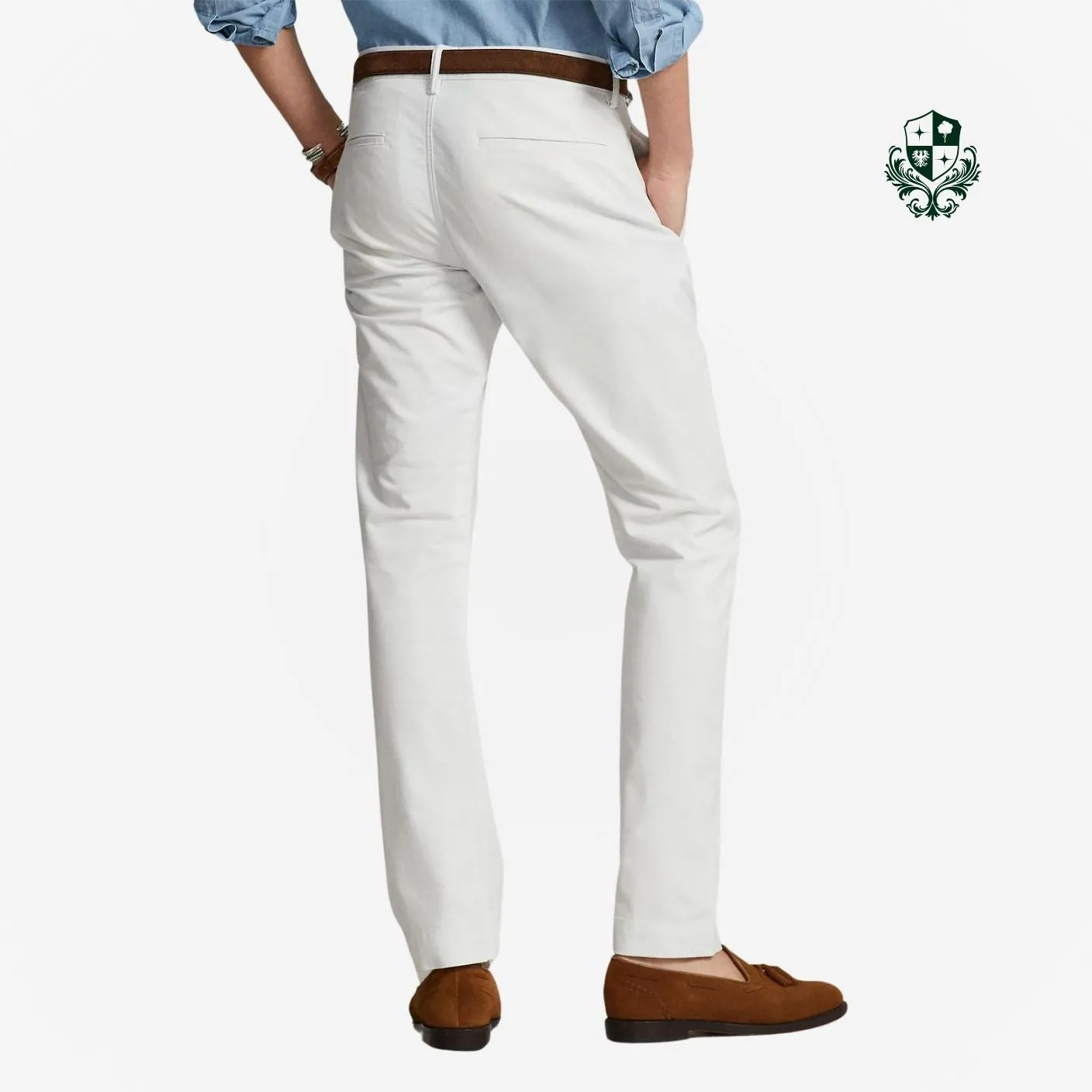 Calça Tradicional Chino com Bolço Faca Sarja