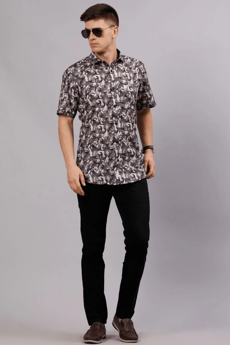 Camo Print - Half Sleeve - Stain Proof