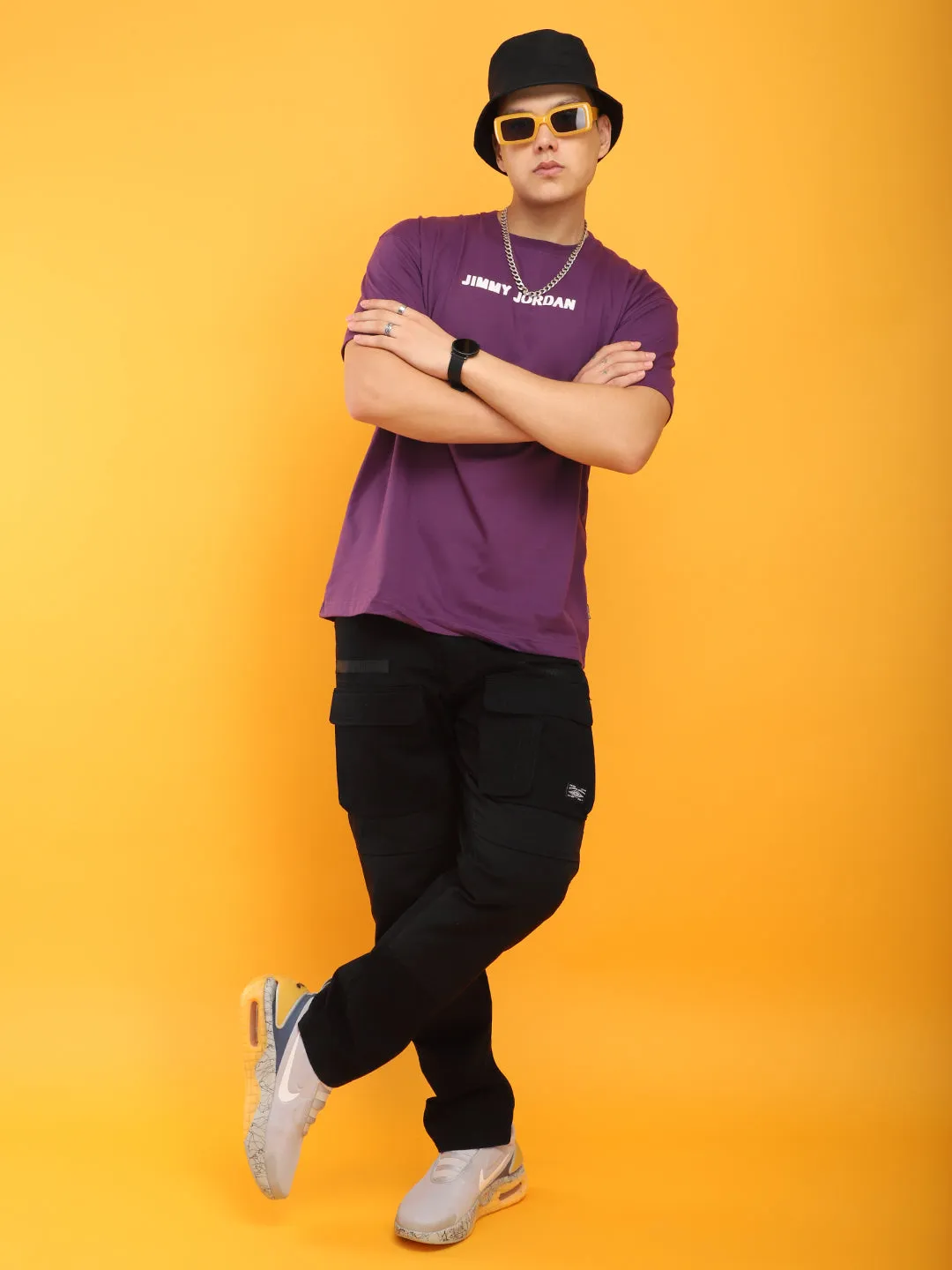 Censored Oversized Purple T-Shirt