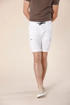 Chile Athleisure bermuda cargo uomo in gabardina stretch carrot fit